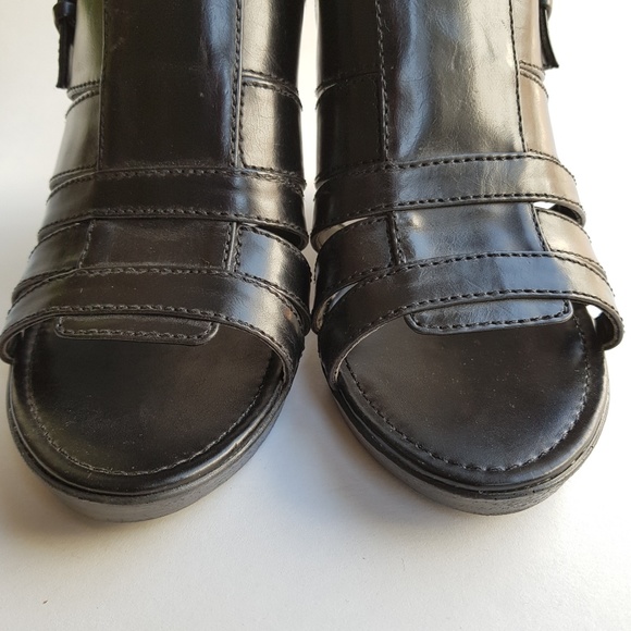 Nine West Wedge Black Sandals - Picture 3 of 5